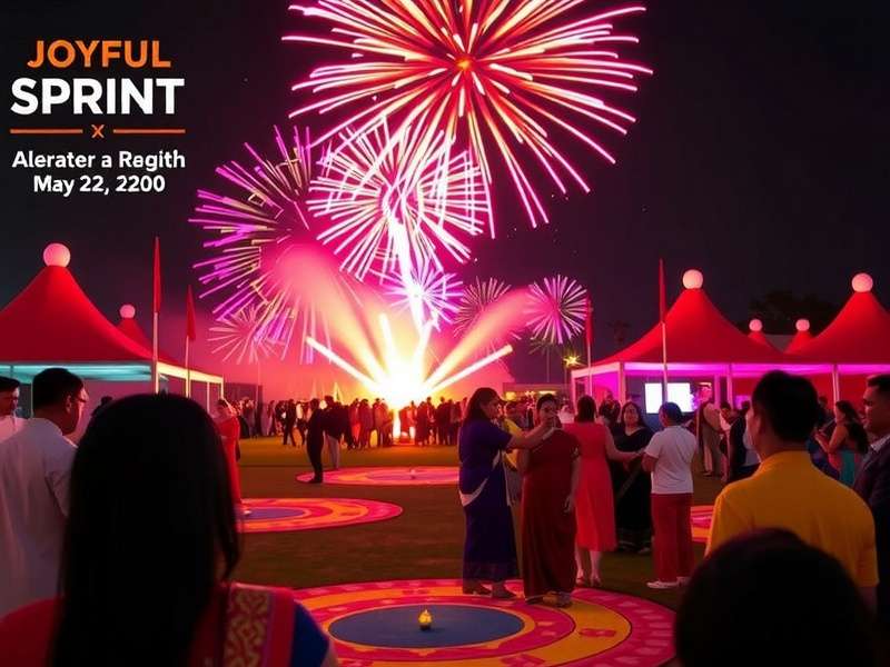 Joyful Sprint Diwali celebration in-game Joyful Sprint Diwali event with fireworks and rangoli designs